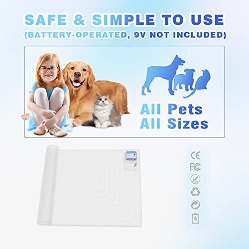 SEERWAY Scat Pet Shock Mat Indoor 30"x 16" Upgraded, Safe Shock Training Pads for Dogs or Cats