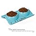 Double Dog Cat bowls Premium Stainless Steel Pet Bowls With No-Spill Resin Station Pet Food Water Feeder