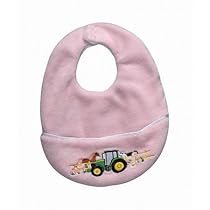 John Deere Baby Stuff John Deere Pink Farm Animals Baby Bib