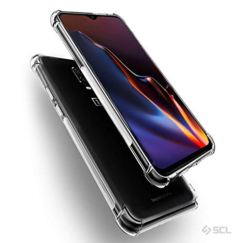 Tarkan Shock Proof Protective Soft Back Case Cover for OnePlus 6T (Transparent) [Bumper Corners with Air Cushion Technol