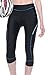 4ucycling Women's ¾ Cycling Tight Pants, Black & Blue Line, XL