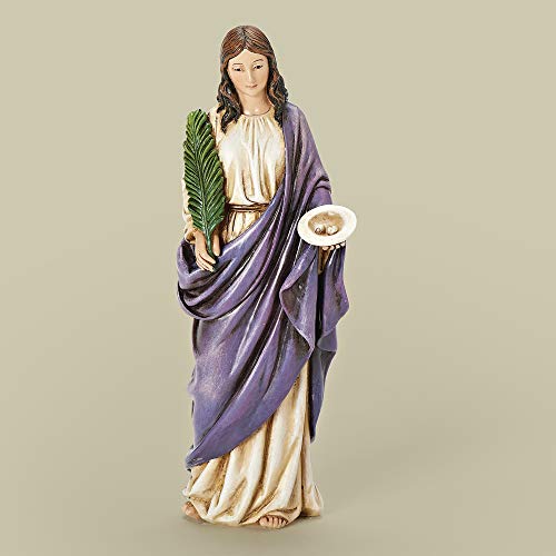 Photo 1 of Joseph's Studio by Roman Inc., Renaissance Collection, Holy Statue Figurine, 6" H St Lucy Figure, Religious Figure, Religious Décor, Catholic Gifts, Resin Stone, (5.5 x 7.5 x 8 Inches)