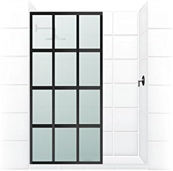 Gridscape Series Factory Windowpane Shower Screen [40 in. Width x 64 in. Heig...