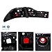 AKKON - For Honda Accord 4 Door Sedan Red Clear Rear Tail Lights Brake Driver/Passenger Lamps