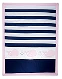 Nautica Kids Nursery Separates Comforter, Pink, Navy, White