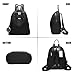 Women Backpack Purse Nylon Anti-theft Fashion Casual Lightweight Travel School Shoulder Bag (Luxury Black)