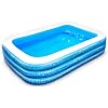 Inflatable Pool, Hesung 95″ X 56″X 21″ Family Swimming Pool for Kids, Toddlers, Infant, Adult, Full-Sized Inflatable Blow Up Kiddie Pool for Ages 3+, Outdoor, Garden, Backyard, Summer Swim Center