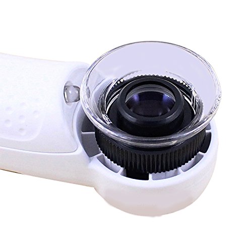 Zorvo 45X Handheld High Power Jewelry Magnifier with LED Lights for Jewelry Printing Antiques, Jewelry Loupe, Optical Lenses