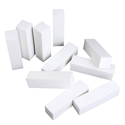 Lautechco® 12 Pcs White Buffer Block Acrylic Nail Art Care Tips Sanding Files Tool Buffer Sanding Block Nail Tips - Thumbnail 5
