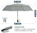 EEZ-Y Travel Umbrellas for Rain - Wind Resistant w/Open Close Button - Grey