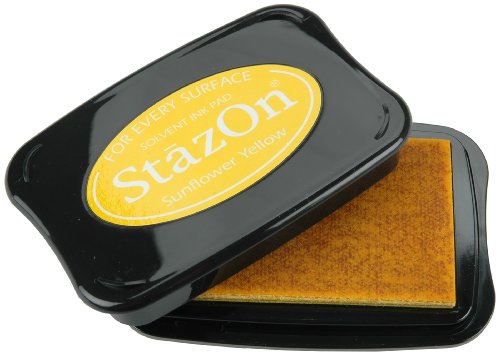Tsukineko Full-Size StazOn Multi-Surface Inkpad, Sunflower Yellow