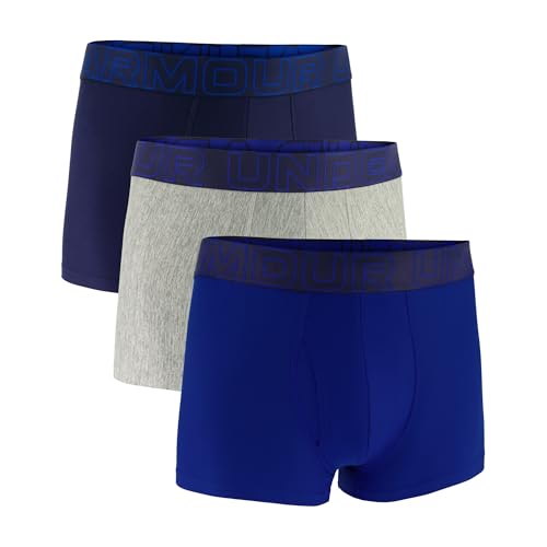 Under Armour Mens 3-Pack Performance Tech Boxer Brief, 3 Inseam – Breathable, Moisture Wicking, Soft Touch, All-Day Comfort, Royal, 5XL