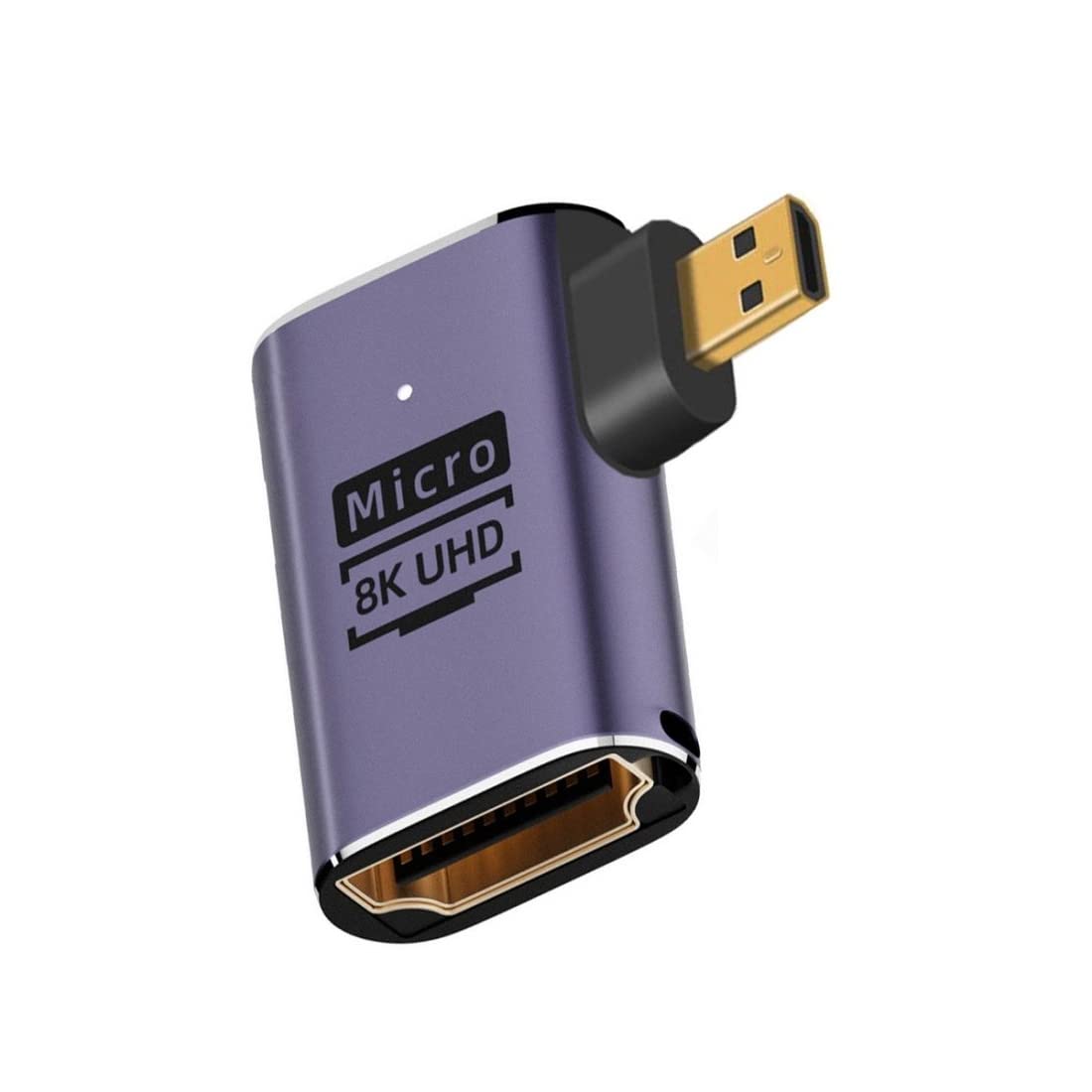 chenyang CY Micro HDMI 2.1 Converter Adapter,Micro HDMI Male to HDMI Female 90 Degree Right Angled UHD Extension Converter Adapter