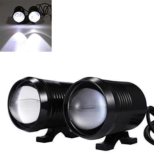 Motorcycle Spotlight, INNOGLOW 2PCS Motorcycle Spot Light Lamps 30W 1200LM CREE U2 LED Driving Lights Bicycle Car Boat Waterproof Headlight Travel Camp (Black)