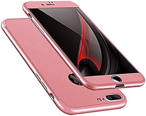 Samhe iPhone 8 Case, 3 In 1 Ultra-Thin Shockproof Hard Cover 360 Degree Protection For Apple iPhone 8 (Rose Gold)