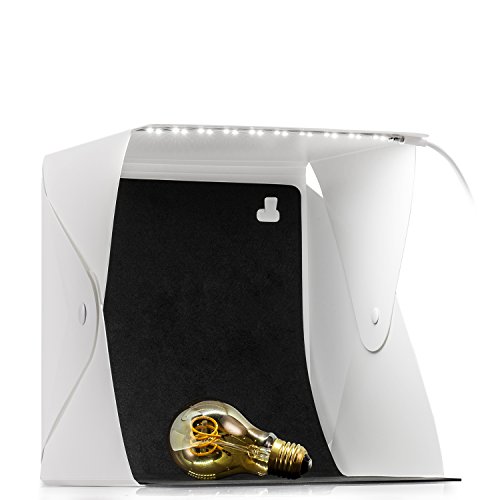 Photo-Light-Box-For-Jewellery-and-Small-Items-Size-9-x-9-x95-22-x-22-x24cm-with-Two-Backdrops-Included-by-Cofunia-Brand