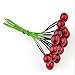 Fangfang 100pcs Xmas Christmas Red Fruit Berry Holly Artificial Flower Pick Home Decor