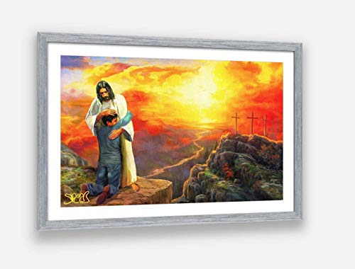 Colorful high-quality print of Jesus artwork by a skilled artist.