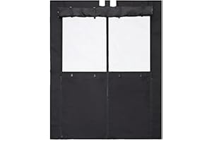 VANNCAMP Upgrade Rear Door Bug Screen for Ram ProMaster High Roof Van, Rear Door Bug Mesh Screen, Weighted Bottom for Wind Resistance, Center Zipper Closure, with Extra Privacy Panel