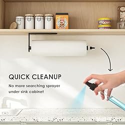 Fixwal Paper Towel Holder Under Cabinet with Spray