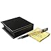 KINGFOM Office Desk Organizer Set 8PCS Office Supply Synthetic Leather Including Desk Organizer,File Cabinet,File Rack,Desk Drawer,Pen Holder,Memo Paper Holder, Crystal Ashtray and Tissue Box Holder