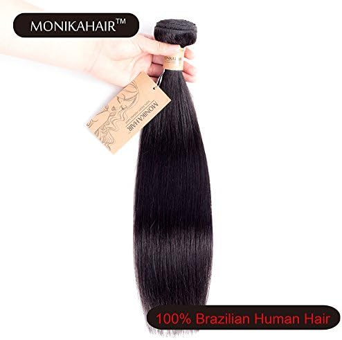MONIKAHAIR 9A Brazilian Straight Hair 3 Bundles Unprocessed Virgin Human Hair Bundles Hair Extensions