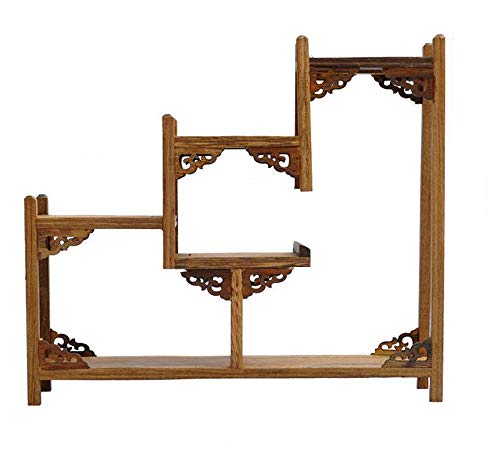 NWFashion Chinese Wooden Assemble Display Stand Ladder Up Curio Cabinets Shelf (3) - Thumbnail 5