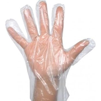 Disposable Clear Plastic Gloves, 500 PCS Plastic Large