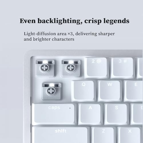LOFREE Flow2 Teclado mecánico de perfil bajo, cuerpo de aluminio CNC con montaje en junta, inalámbrico de tres modos, intercambiable en caliente y compatible con VIA, barra táctil lateral, para Mac