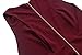 YOOHOG Summer Women’s A-Line Sleeveless Deep V-Neck MIDI Dress (L, Burgandy)