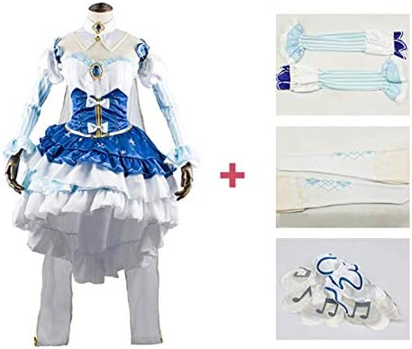 SHIXUE Hatsune Miku Cosplay Costume Props for Adults Anime Game Cosplay Costume Snow Hatsune,S