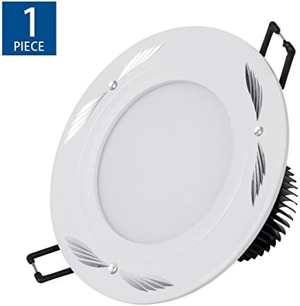 Faires LED Recessed Lighting,4inch 5W 6000K White Light LED Ceiling light Retrofit downlight with Carved Design Panel for Construction,Housing ,commercial and Dining lights