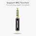 VENTION 2.5mm to 3.5mm Adapter Mono, 3.5mm Male to 2.5mm Female Audio Adapter Gold Plated Connector Stereo Converter for Mic, Smartphones, Headphone, Speakers Support Mic Function (2 Pack)