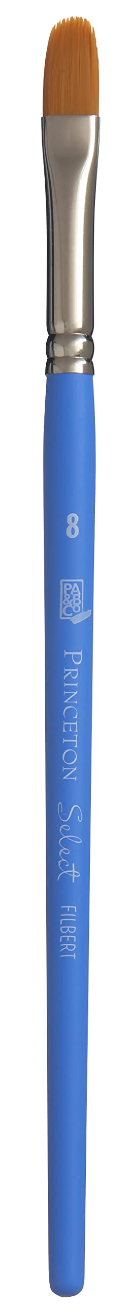 Princeton Select Artiste Filbert Paintbrush, Synthetic, Wood, Multicolor, Size 8