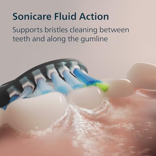 Philips Sonicare 5950 Series Electric Toothbrush, with Pressure Sensor, for Sensitive Gums, 6 Brushing Settings, SmarTimer, BrushPacer, 21-day Runtime, Travel Case, Black, HX7131/03