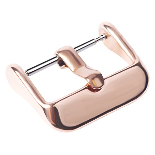 Watch Bands Replacement Buckle, Fullmosa Stainless Steel Watch Straps Clasp with Spring Bar, 20mm Rose Pink