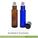 Pure Acres Farm, 12, Amber, 10 ml Glass Roll-on Bottles with Stainless Steel Roller Balls. 3 ml Droppers included