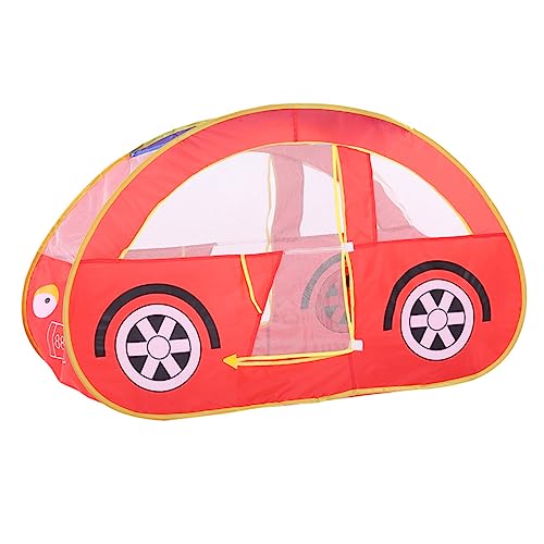 GANAZONO Red Mesh Portable Indoor Tent Foldable Playhouse Castle for Ocean Ball Pool Easy Installation Easy to Clean for Boys and Playtime Activities