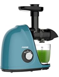 Jocuu Juicer, Slow Masticating Juicer Machine Easy to Clean, Cold Press Juicer Extractor with Soft/Hard Two-Speed, Quiet Motor, Reverse Function Anti-Clogging, with Brush & Recipes, for Healthy Juice