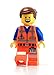 LEGO Movie Masterbuilder Emmet Minifigure (Open Mouth Smile and Angry Faces)