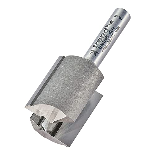 Trend Professional Straight Two Flute Router Cutter, 1/4 Inch Shank, 20mm Cut Diameter & 25mm Cut Length, Tungsten Carbide Tipped, 4/6X1/4TC
