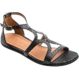 Amazon.com | Gentle Souls Upon A Star Gladiator Sandal, Black, 5.5 M US | Flats