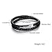 JOEYOUNG Fashion Jewelry Braided Black Leather Mens Bracelet with Locking Stainless Steel Clasp for Men and Women (Black)