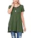 TOPONSKY Women's Flow Tunic Shirts Short Sleeve Scoop Neck Loose Fit Casual Top