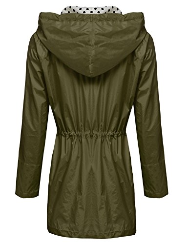 Unibelle Waterproof Lightweight Rain Jacket Active Outdoor Hooded Raincoat for Women