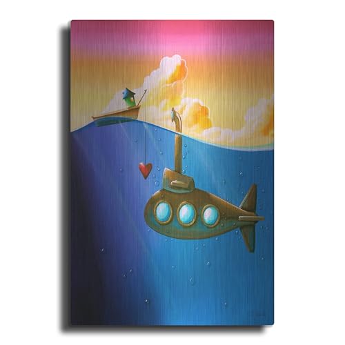 Luxe Metal Art 'Finding Nemo' by Cindy Thornton, Metal Wall Art, 12"x16"