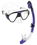 Phantom Aquatics Signature Mask Dry Snorkel Set, Twilight