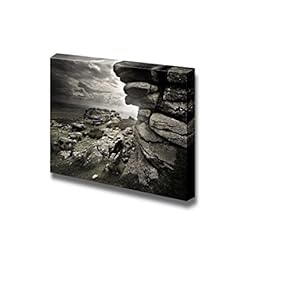 Beautiful Scenery View Dramatic Wild Moorlands Rocks Wild Landscape from Dartmoor UK - Canvas Art Wall Art - 12" x 18"