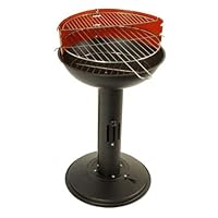  Säulengrill schwarz XXL Pillar Camping Balkon Garten Picknick ✔ rund ✔ tragbar ✔ stehend grillen ✔ Grillen mit Holzkohle 