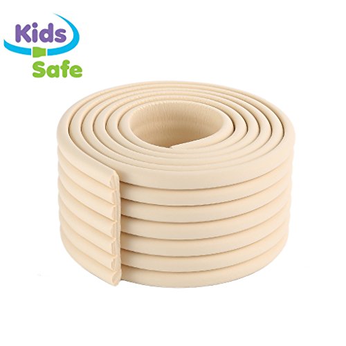 ITRAZ Baby Safety Protectors Table Edge Safe Anti-Collision Bar Corner Bumpers Guard Strip With 3M Adhesive 6.5×0.3×0.03Ft (BEIGE) - Thumbnail 7